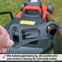 HECHT Elektro Rasenmäher 1000 mit 1000-Watt-Motor, 32 cm Schnittbreite und 35-Liter-Fangkorb – ideal für kleine, verwinkelte Gärten bis 400 m², leicht und wendig.