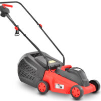 HECHT Elektro Rasenmäher 1000 mit 1000-Watt-Motor, 32 cm Schnittbreite und 35-Liter-Fangkorb – ideal für kleine, verwinkelte Gärten bis 400 m², leicht und wendig.