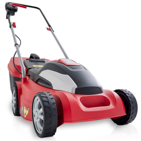 HECHT Elektro Rasenmäher 1434 mit 1400-Watt-Motor, 34 cm Schnittbreite, 5-facher Schnitthöhenverstellung und 35-Liter-Fangkorb – ideal für Rasenflächen bis 600 m².