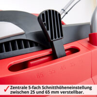 HECHT Elektro Rasenmäher 1434 mit 1400-Watt-Motor, 34 cm Schnittbreite, 5-facher Schnitthöhenverstellung und 35-Liter-Fangkorb – ideal für Rasenflächen bis 600 m².