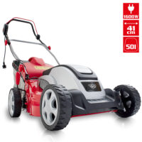 HECHT Elektro Rasenmäher 1641 mit 1600-Watt-Motor, 41 cm Schnittbreite, 50-Liter-Fangkorb mit Füllstandsanzeige, 7-facher Höhenverstellung und Mulchkit – ideal für Rasenflächen bis 800 m².