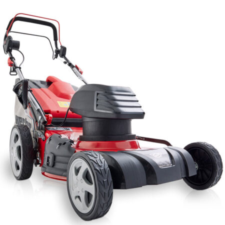 HECHT Elektro Rasenmäher 1802 S mit 1800-Watt-Motor, 46 cm Schnittbreite, Radantrieb (3,3 km/h), 5-in-1 Funktion, 50-Liter-Fangkorb, Mulchkit und 7-facher Höhenverstellung – ideal für große und vielseitige Rasenflächen.