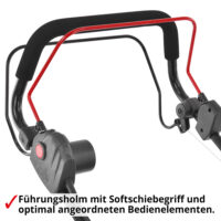 HECHT Elektro Rasenmäher 1802 S mit 1800-Watt-Motor, 46 cm Schnittbreite, Radantrieb (3,3 km/h), 5-in-1 Funktion, 50-Liter-Fangkorb, Mulchkit und 7-facher Höhenverstellung – ideal für große und vielseitige Rasenflächen.