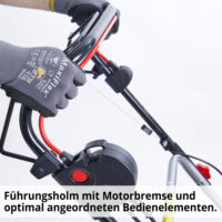 HECHT Elektro Rasenmäher 1803 S mit 1800-Watt-Motor, 46 cm Schnittbreite, 5-in-1 Funktion (Mähen, Fangen, Mulchen, Seitenauswurf, Laub zerkleinern), Radantrieb, 60-Liter-Fangkorb und 7-facher Höhenverstellung – ideal für Flächen bis 1.200 m².