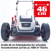 HECHT Elektro Rasenmäher 1803 S mit 1800-Watt-Motor, 46 cm Schnittbreite, 5-in-1 Funktion (Mähen, Fangen, Mulchen, Seitenauswurf, Laub zerkleinern), Radantrieb, 60-Liter-Fangkorb und 7-facher Höhenverstellung – ideal für Flächen bis 1.200 m².