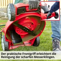 HECHT Elektro Rasenmäher 1844 mit 1800-Watt-Turbo-Motor, 42 cm Schnittbreite, 50-Liter-Fangkorb und zentraler Höhenverstellung – kraftvoll, leicht und ideal für Gärten bis 900 m².