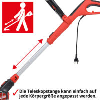 Hecht Rasentrimmer Elektro 630 mit 30cm Schnittbreite.