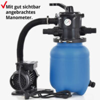 HECHT Sandfilteranlage 302200 mit 6.000 Litern Wasser pro Stunde.