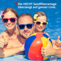 HECHT Sandfilteranlage 302200 mit 6.000 Litern Wasser pro Stunde.