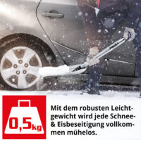 Hecht klappbare Schneeschaufel ausziehbar bis 37 cm für unterwegs