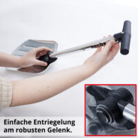 Hecht klappbare Schneeschaufel ausziehbar bis 37 cm für unterwegs