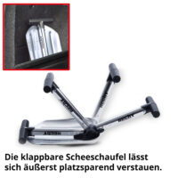 Hecht klappbare Schneeschaufel ausziehbar bis 37 cm für unterwegs