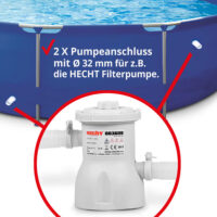 HECHT Stahlrohr Pool 3690 BLUESEA, 360x76cm.