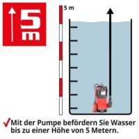 HECHT Tauchpumpe mit 8000 l/h Förderleistung