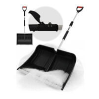 Hecht Teleskop Schneeschaufel 122–155cm – ausziehbar, ergonomische Arbeitshöhe