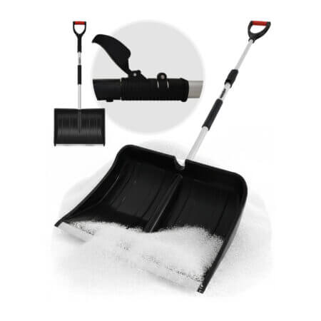 Hecht Teleskop Schneeschaufel 122–155cm – ausziehbar, ergonomische Arbeitshöhe