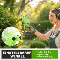 Heckenschere Strauchschere Akku elektrisch 2-in-1 20cm