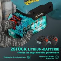 Heckenschere Akku elektrisch mit Schnittlänge für Garten 51cm