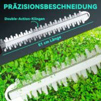 Heckenschere Akku elektrisch mit Schnittlänge für Garten 51cm