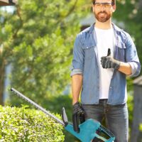 Heckenschere Akku elektrisch mit Schnittlänge für Garten 51cm