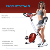 Heimtrainer mit Magnetwiderstand 8 Stufen und LCD-Display