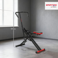 Heimtrainer Fitnessgerät klappbar verstellbar mit Pedalen rot