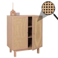 Highboard Kommode Sideboard Kubu Rattan 98x79x42cm natur