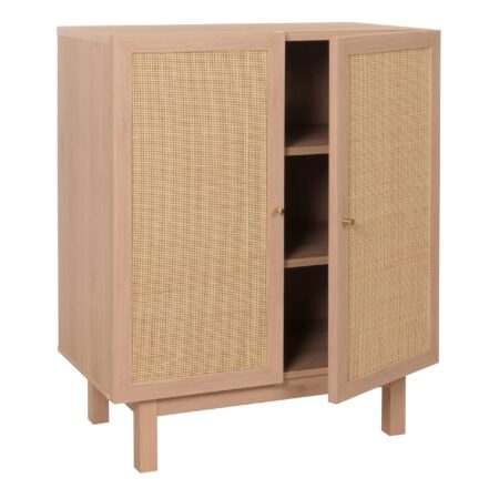Highboard Kommode Sideboard Kubu Rattan 98x79x42cm natur