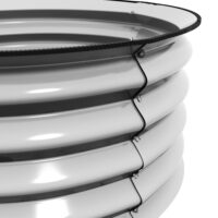 Hochbeet im 2er-Set aus Metall mit offenem Boden, 60x60x30 cm, Silber.