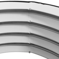 Hochbeet im 2er-Set aus Metall mit offenem Boden, 60x60x30 cm, Silber.