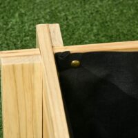 Hochbeet 3-stufig mit Drainage und Stoffauskleidung Naturholz