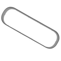 Hochbeet aus Metall mit offenem Boden, 195x62x30 cm, Farbe Silber.