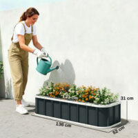 Hochbeet Pflanzbeet wetterfest für Garten und Frühbeet Stahl