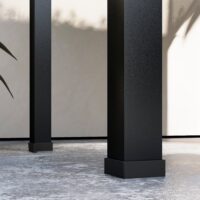 Hochbeet Pflanzenbox erhöht mit Gewächshausdach schwarz