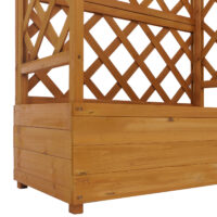 Holz Hochbeet mit Rankgitter 114x85x44 cm natur