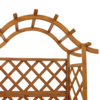 Holz Hochbeet mit Rankgitter Pflanzkasten 138x110x44 cm natur