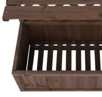 Holz Hochbeet mit Rankgitter und Ablage 177x77x33 cm braun