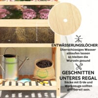 Hochbeet mit Frühbeetaufsatz klappbar und Ablage aus Holz für Garten