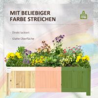 Hochbeet klappbar für Garten und Terrasse, aus Holz, Naturfarbe.