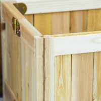 Hochbeet klappbar für Garten und Terrasse, aus Holz, Naturfarbe.