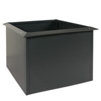 Metall Hochbeet anthrazit 110x110 cm mit Schneckenkante