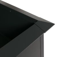 Metall Hochbeet anthrazit 110x110 cm mit Schneckenkante