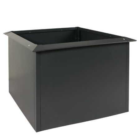 Metall Hochbeet anthrazit 110x110 cm mit Schneckenkante