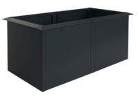 Metall Hochbeet anthrazit 170x78x90 cm mit Schneckenkante