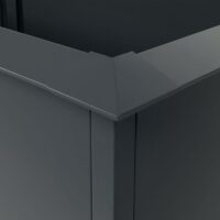 Metall Hochbeet anthrazit 78x250x90 cm mit Schneckenkante