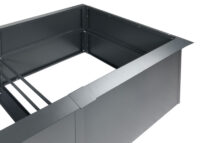 Metall Hochbeet anthrazit 78x250x90 cm mit Schneckenkante