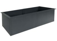 Metall Hochbeet anthrazit 78x250x90 cm mit Schneckenkante