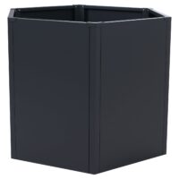 3er Set Metall Hochbeete anthrazit für Garten 77x264x100 cm