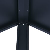 3er Set Metall Hochbeete anthrazit für Garten 77x264x100 cm