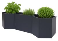 3er Set Metall Hochbeet anthrazit Pflanzbeet für Gemüse und Blumen